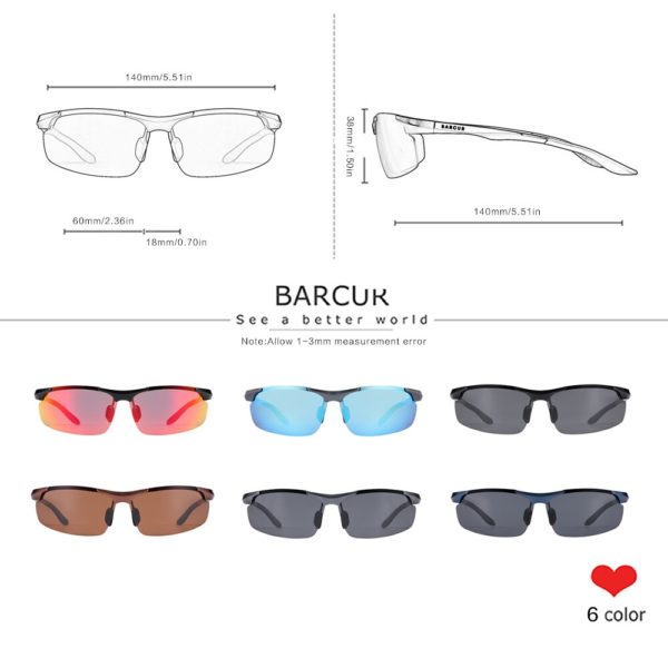 BARCUR Aluminium Magnesium Sunglasses For Men - Image 2