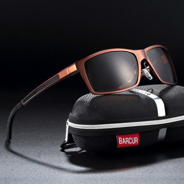 BARCUR Square Polarized Sunglasses Men - Image 3