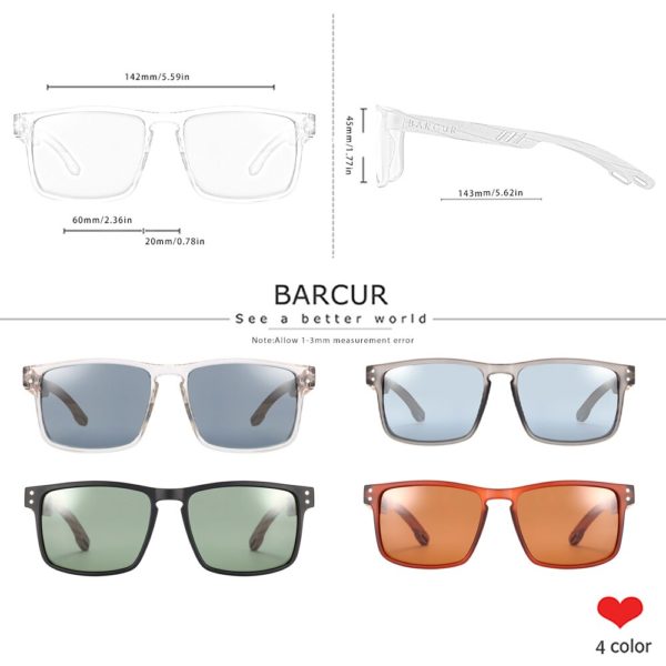 BARCUR Wood Sunglasses For Men - Image 2