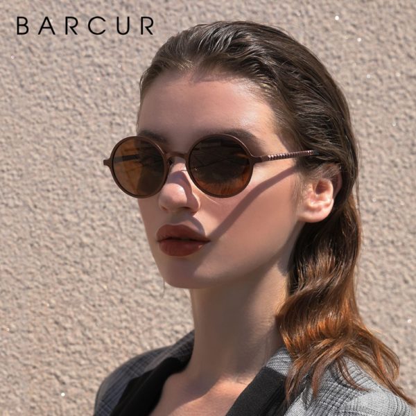 BARCUR Vintage Round Sunglasses For Men And Women - Image 3