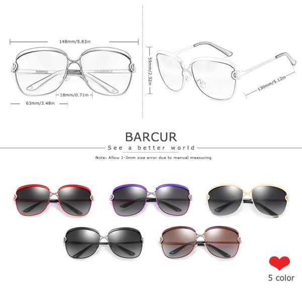 BARCUR Luxury Polarized Sunglasses For Women - Image 2