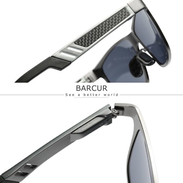 BARCUR Aluminum Magnesium Sunglasses For Men - Image 3