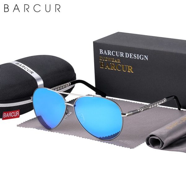 BARCUR Pilot Style Sunglasses For Men - Image 6