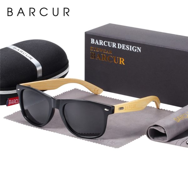 BARCUR Polarized Sunglasses For Men In Bamboo - Image 5