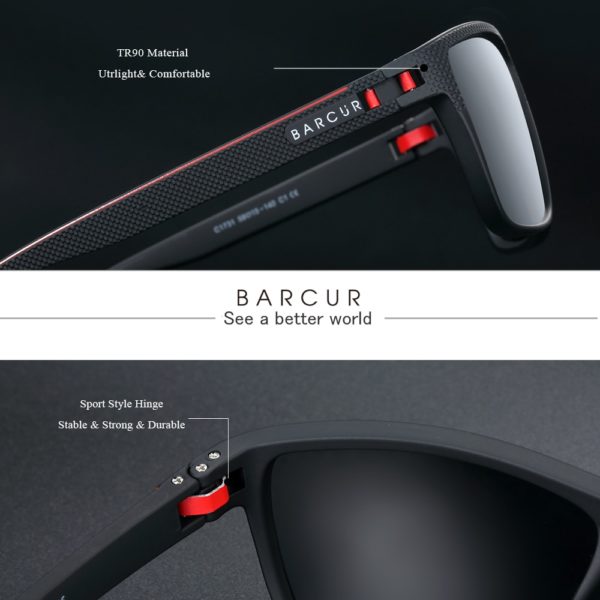 BARCUR Polarized Sports Sunglasses for Men - Image 3